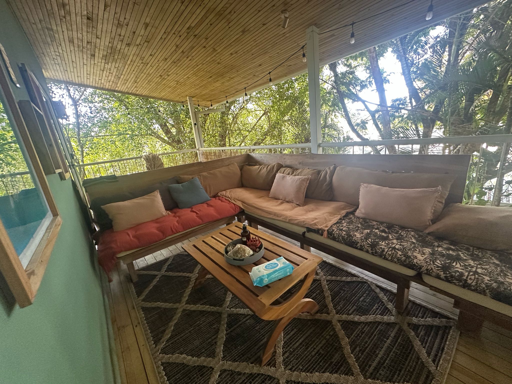 Private balcony surrounded by nature in Casa Mia near Santa Teresa